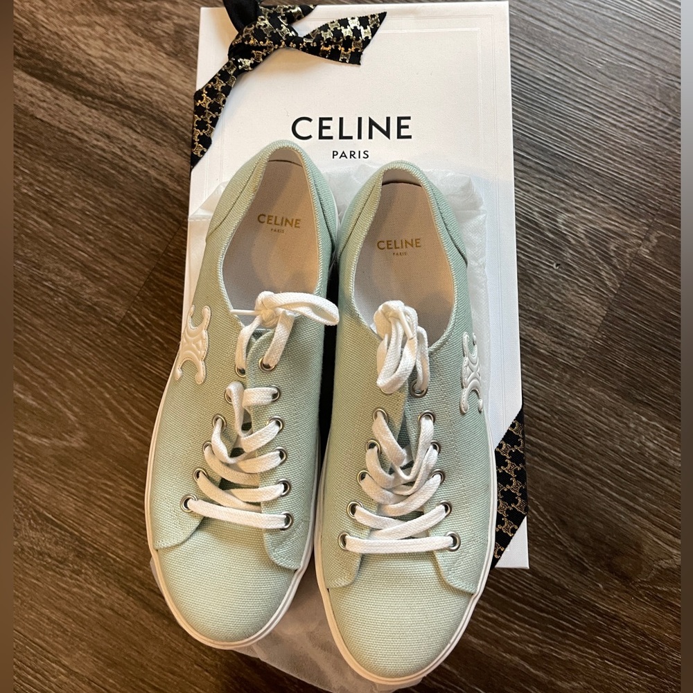 Celine Canvas Sneakers with Triomph